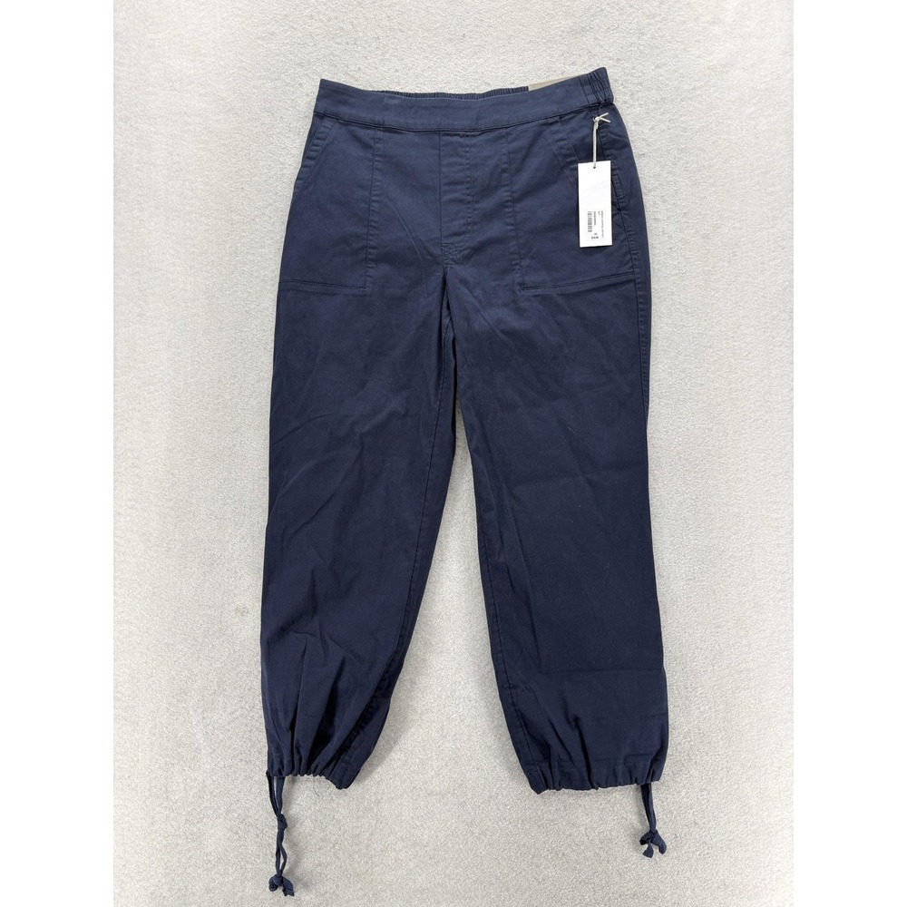 Soft Surroundings Barbados Convertible Crop Pants Womens XS Navy Twill Pull On